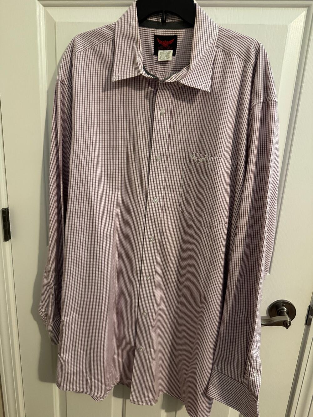 Wrangler Mens Relentless Trevor Brazile Signature Series Button Down Purple 2XLT